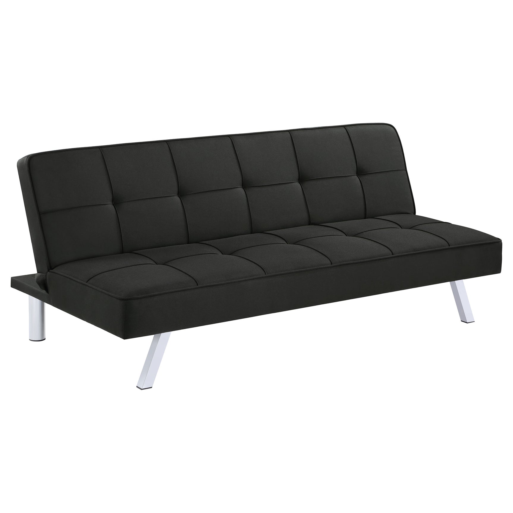 Tampa Furniture Outlet - Coaster - Joel Upholstered Tufted Convertible Sofa Bed Black - 360281