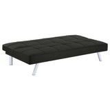 Joel Upholstered Tufted Convertible Sofa Bed Black - Tampa Furniture Outlet
