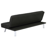 Joel Upholstered Tufted Convertible Sofa Bed Black - Tampa Furniture Outlet