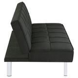 Joel Upholstered Tufted Convertible Sofa Bed Black - Tampa Furniture Outlet