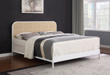 Amherst Radio Weave Rattan Metal Eastern King Bed White - Tampa Furniture Outlet