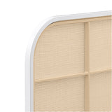 Amherst Radio Weave Rattan Metal Eastern King Bed White - Tampa Furniture Outlet