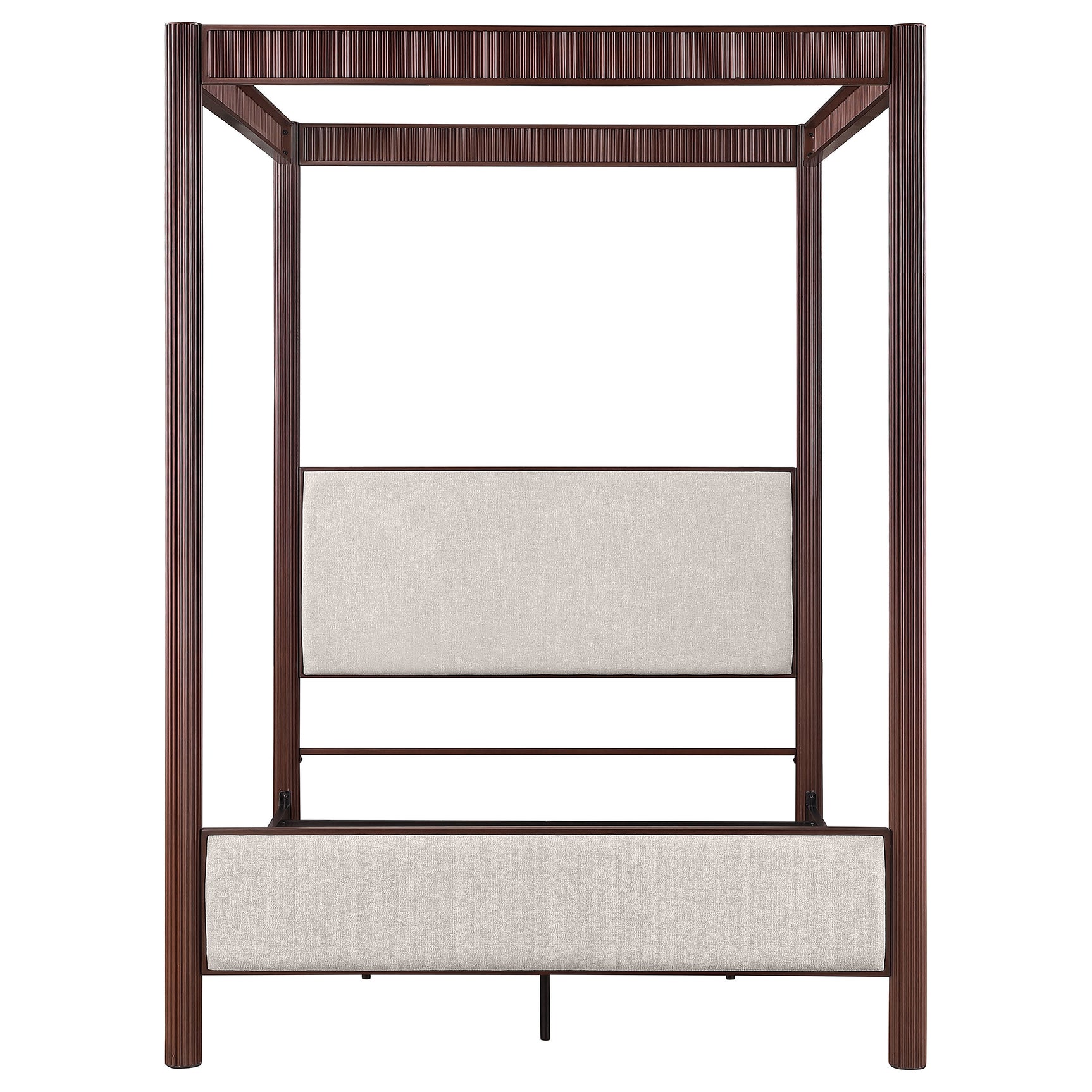 Zimmerlee 89-inch Metal Eastern King Canopy Bed Rust Brown - Tampa Furniture Outlet