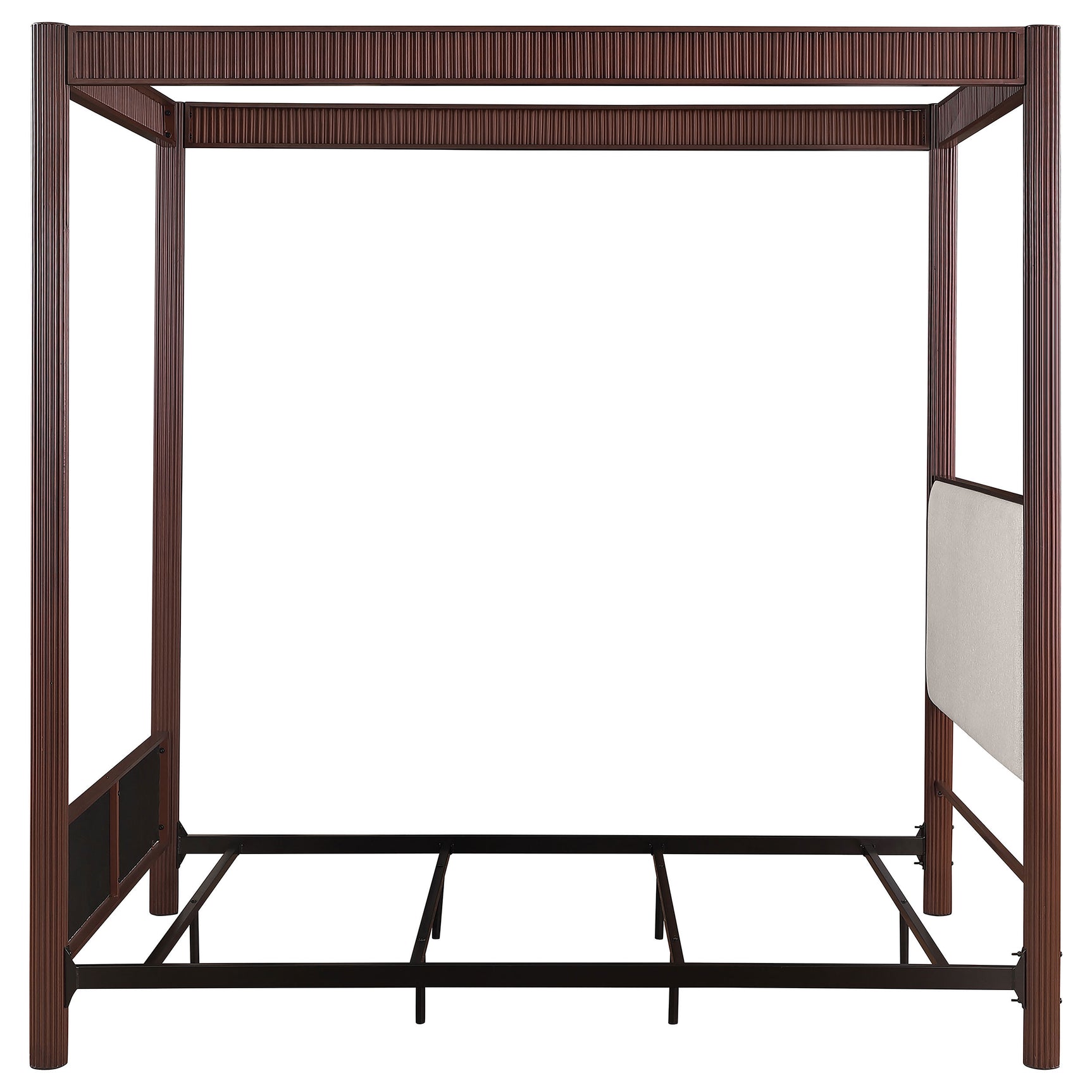 Zimmerlee 89-inch Metal Eastern King Canopy Bed Rust Brown - Tampa Furniture Outlet
