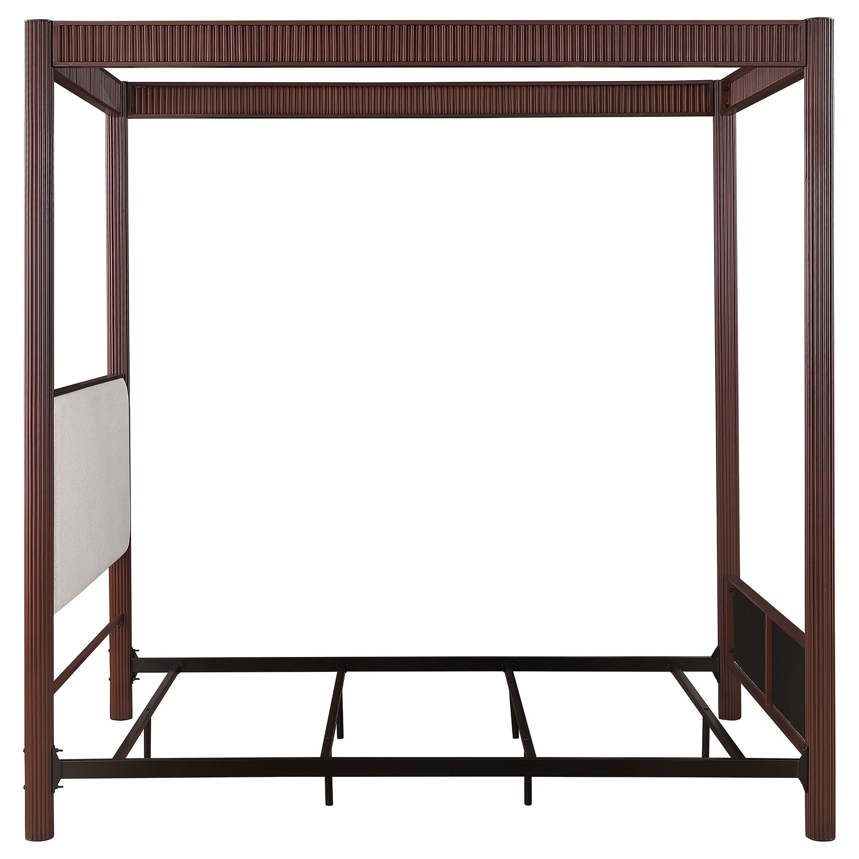 Zimmerlee 89-inch Metal Eastern King Canopy Bed Rust Brown - Tampa Furniture Outlet