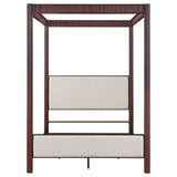 Zimmerlee 89-inch Metal Queen Canopy Bed Rust Brown - Tampa Furniture Outlet
