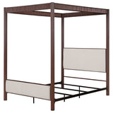 Zimmerlee 89-inch Metal Queen Canopy Bed Rust Brown - Tampa Furniture Outlet