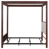 Zimmerlee 89-inch Metal Queen Canopy Bed Rust Brown - Tampa Furniture Outlet
