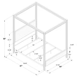 Zimmerlee 89-inch Metal Queen Canopy Bed Rust Brown - Tampa Furniture Outlet