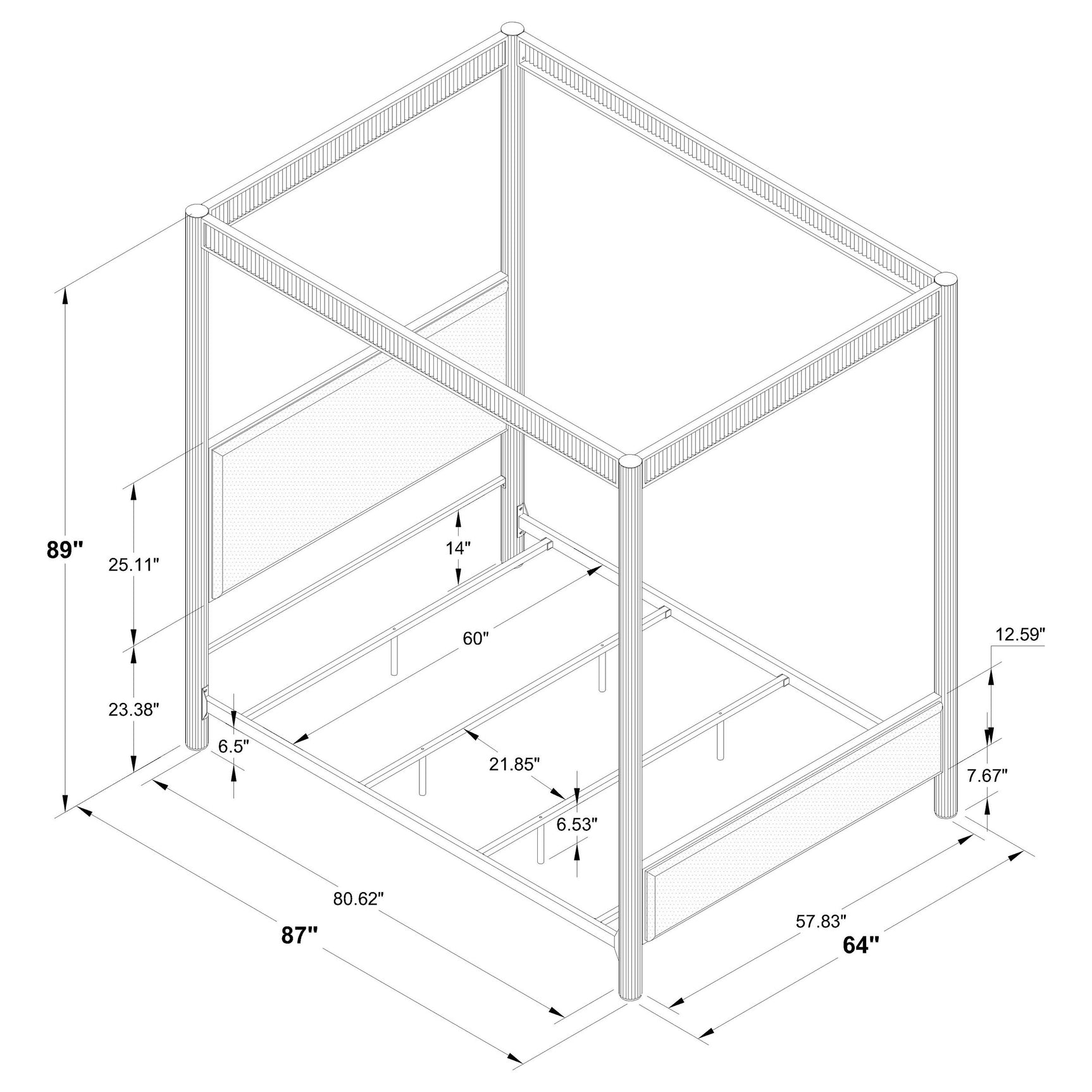 Zimmerlee 89-inch Metal Queen Canopy Bed Rust Brown - Tampa Furniture Outlet