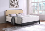 Amherst Radio Weave Rattan Metal Eastern King Bed Black - Tampa Furniture Outlet