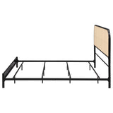 Amherst Radio Weave Rattan Metal Eastern King Bed Black - Tampa Furniture Outlet