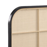Amherst Radio Weave Rattan Metal Eastern King Bed Black - Tampa Furniture Outlet