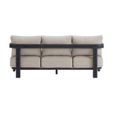 Playa - Sofa With 2 Pillows - Dark Gray / Beige - Tampa Furniture Outlet