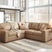 Tampa Furniture Outlet - Ashley Furniture - Bandon Sectional - LAF 3-Piece Sectional / Toffee - 38006S3