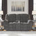 Tampa Furniture Outlet - Ashley Furniture - Foreside Living Room - DBL Rec Loveseat w/Console / Charcoal - 3810494