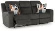 Tampa Furniture Outlet - Ashley Furniture - Kanlow Living Room - DBL Rec Loveseat w/Console / Honey - 3860594