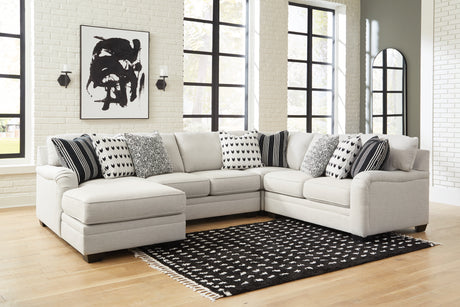 Tampa Furniture Outlet - Ashley Furniture - Huntsworth Sectional - RAF 4-Piece Sectional with Chaise / Dove Gray - 39702S3