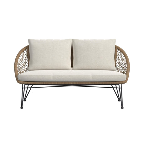 Grace - 4 Piece Outdoor Seating Set - Beige / Natural - Tampa Furniture Outlet