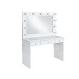 Ariana - Complete Vanity With Lightbulbs - Glossy White - Tampa Furniture Outlet