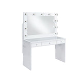 Ariana - Complete Vanity With Lightbulbs - Glossy White - Tampa Furniture Outlet