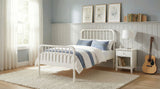 Jones Wood Twin Open Frame Bed White - Tampa Furniture Outlet