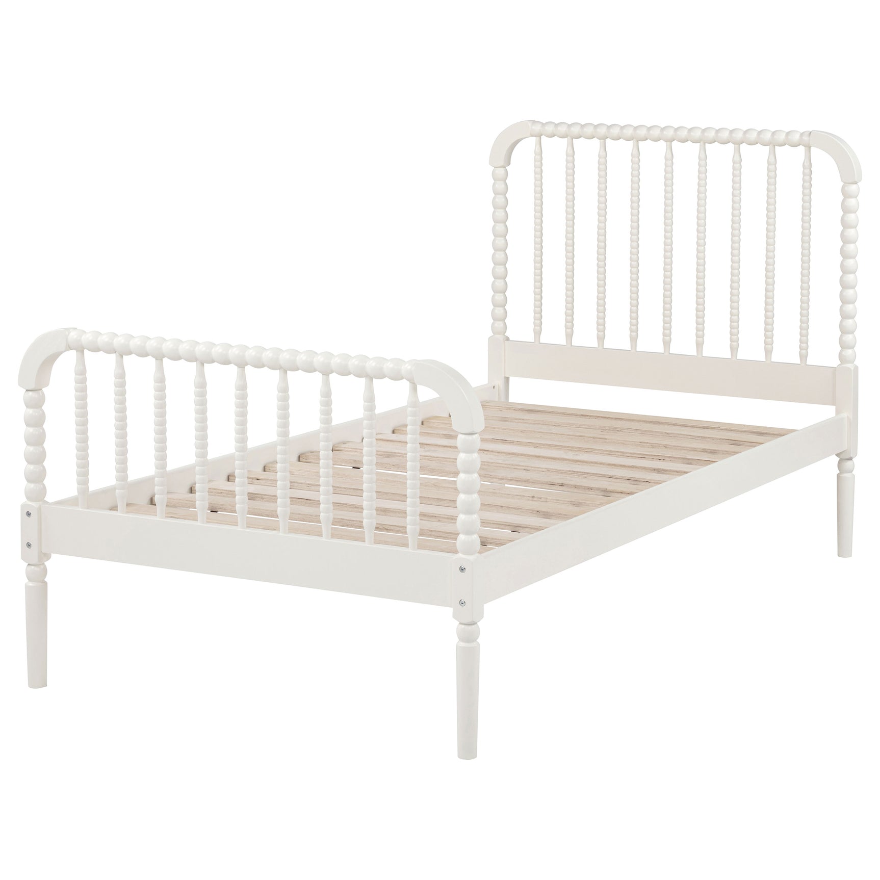 Jones Wood Twin Open Frame Bed White - Tampa Furniture Outlet