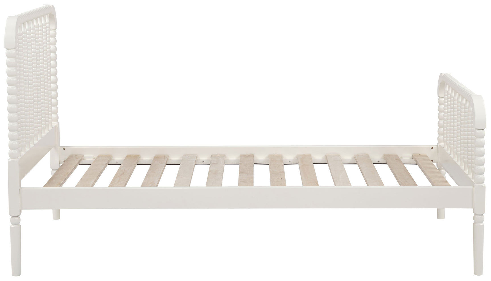 Jones Wood Twin Open Frame Bed White - Tampa Furniture Outlet