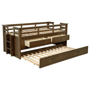 Tampa Furniture Outlet - Coaster - Carlsbad Wood Twin Captains Bed With Trundle Medium Brown - 400716T