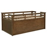 Carlsbad Wood Twin Captains Bed With Trundle Medium Brown - Tampa Furniture Outlet