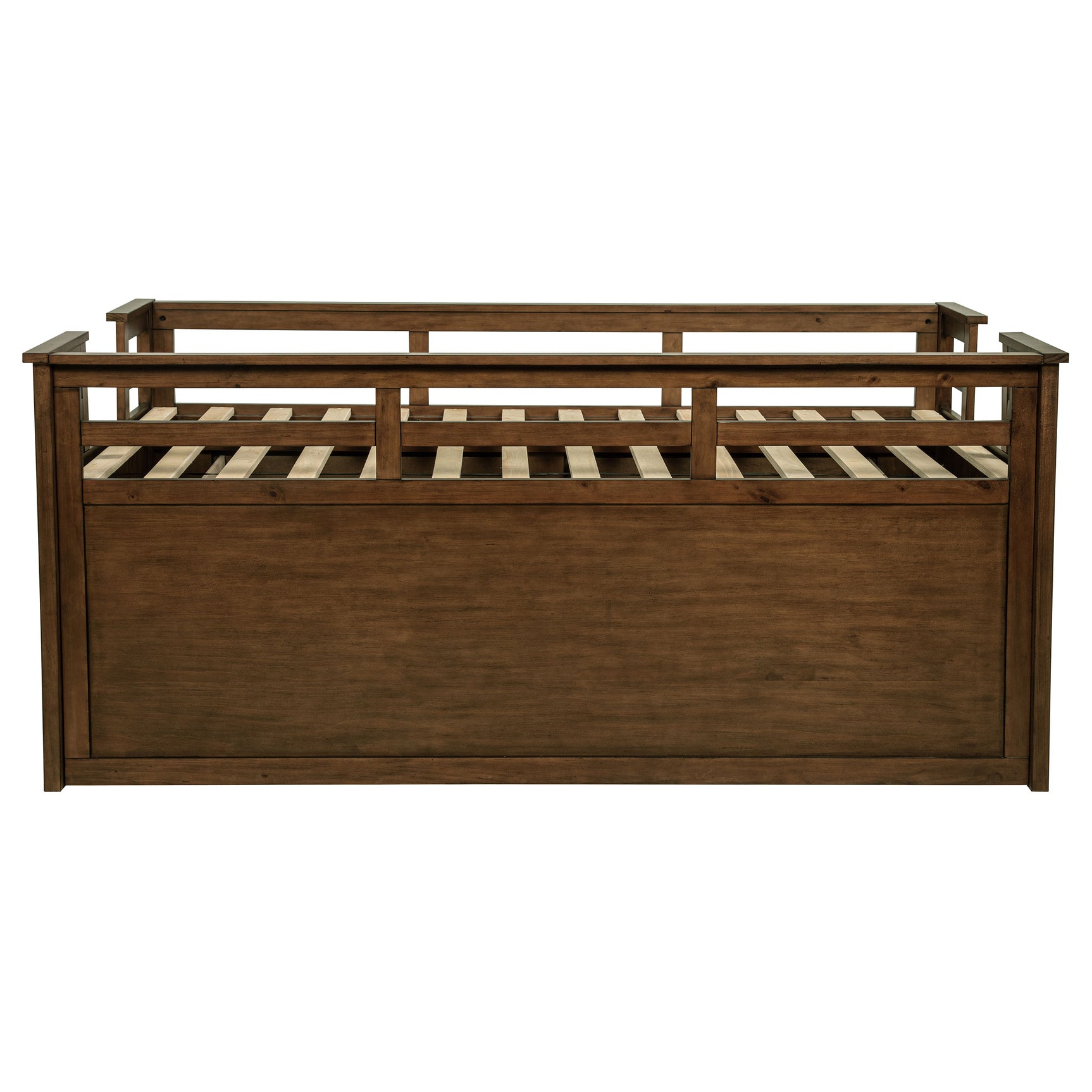 Carlsbad Wood Twin Captains Bed With Trundle Medium Brown - Tampa Furniture Outlet