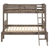 Flynn Wood Twin Over Full Bunk Bed Weathered Brown - Tampa Furniture Outlet