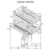 Flynn Wood Twin Over Full Bunk Bed Weathered Brown - Tampa Furniture Outlet