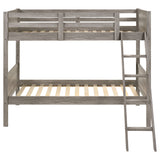 Ryder Wood Twin Over Twin Bunk Bed Weathered Taupe - Tampa Furniture Outlet