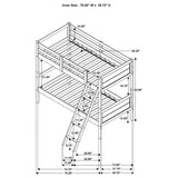 Ryder Wood Twin Over Twin Bunk Bed Weathered Taupe - Tampa Furniture Outlet