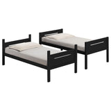 Littleton Wood Twin Over Twin Bunk Bed Black - Tampa Furniture Outlet