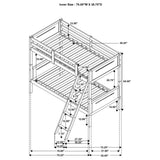 Littleton Wood Twin Over Twin Bunk Bed Black - Tampa Furniture Outlet