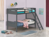 Littleton Wood Twin Over Twin Bunk Bed Grey - Tampa Furniture Outlet