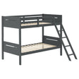Tampa Furniture Outlet - Coaster - Littleton Wood Twin Over Twin Bunk Bed Grey - 405051GRY