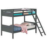 Littleton Wood Twin Over Twin Bunk Bed Grey - Tampa Furniture Outlet