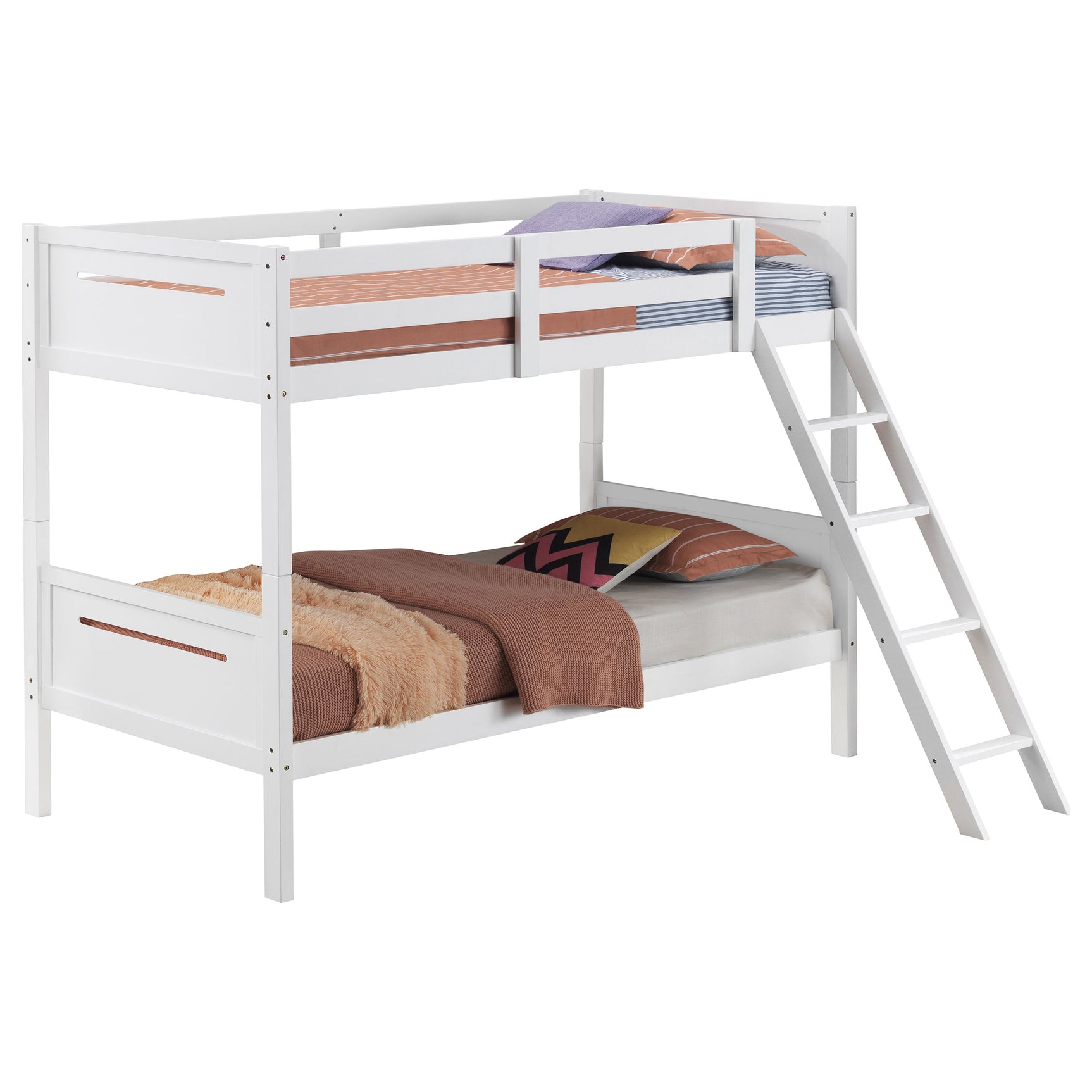 Littleton Wood Twin Over Twin Bunk Bed White - Tampa Furniture Outlet