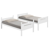 Littleton Wood Twin Over Twin Bunk Bed White - Tampa Furniture Outlet