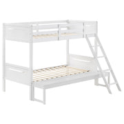 Tampa Furniture Outlet - Coaster - Littleton Wood Twin Over Full Bunk Bed White - 405052WHT