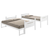 Littleton Wood Twin Over Full Bunk Bed White - Tampa Furniture Outlet