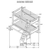 Littleton Wood Twin Over Full Bunk Bed White - Tampa Furniture Outlet