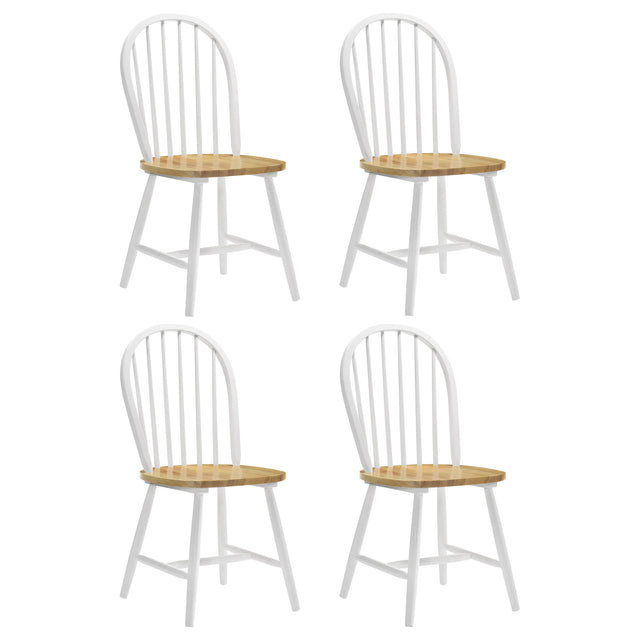 Tampa Furniture Outlet - Coaster - Cinder Wood Dining Side Chair White (Set of 4) - 4129