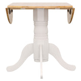 Allison 5-piece Round Drop Leaf Dining Table Set White - Tampa Furniture Outlet
