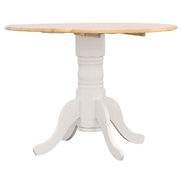 Tampa Furniture Outlet - Coaster - Allison Round 40-inch Drop Leaf Extension Dining Table White - 4241