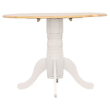 Allison Round 40-inch Drop Leaf Extension Dining Table White - Tampa Furniture Outlet
