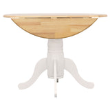 Allison Round 40-inch Drop Leaf Extension Dining Table White - Tampa Furniture Outlet